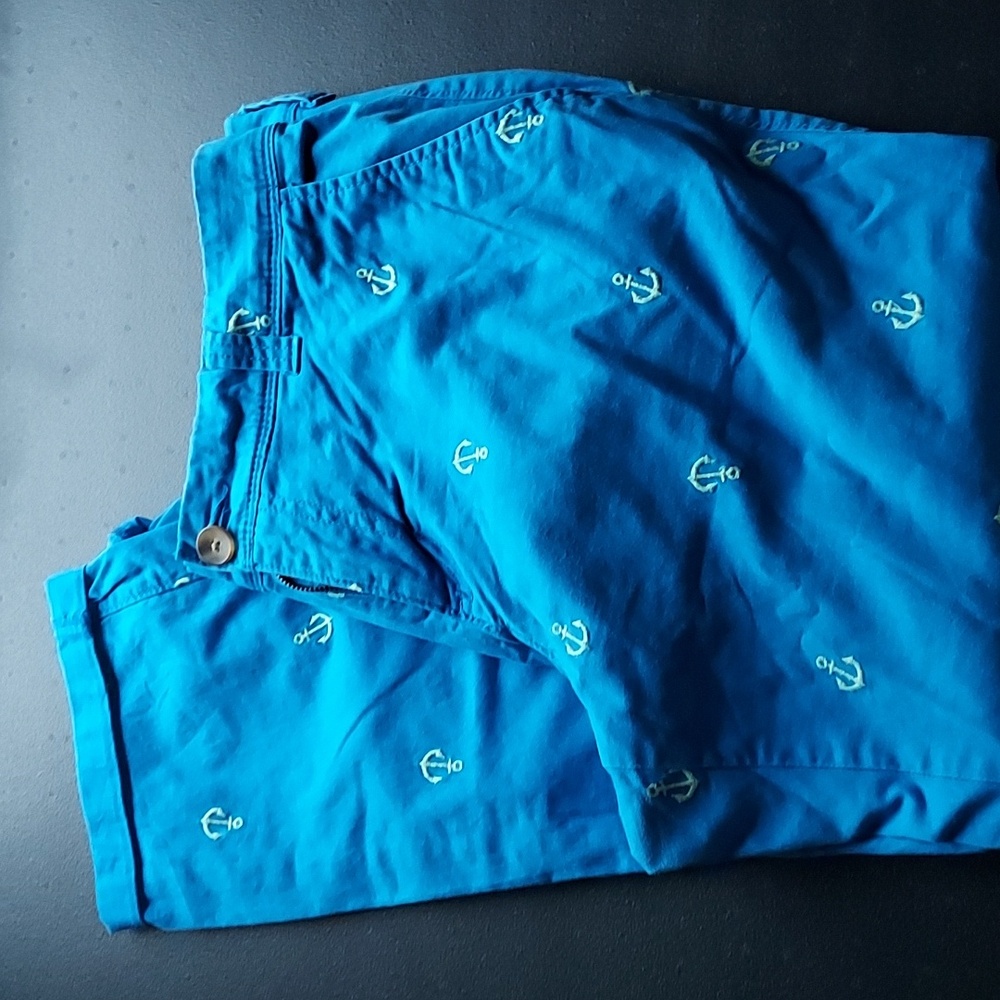 Old navy capris blue embroidered anchor